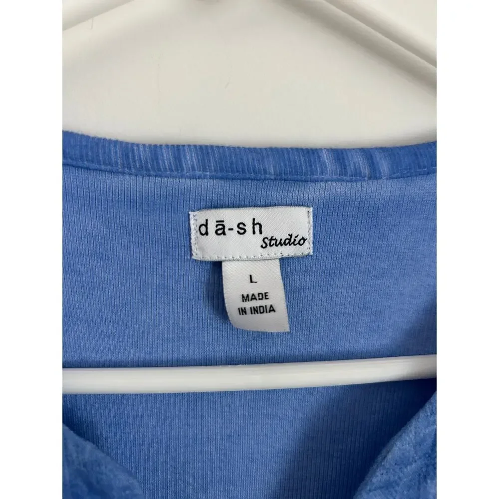 Dash Studio Blue Sleeveless V‑Neck Dress Women’s Large – Casual Summer Style - Picture 4 of 8